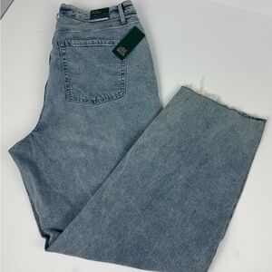 Wild Fable Womens Easy Rigid High Rise Straight Leg Jeans Button Fly Blue 17 NWT